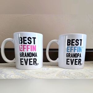 Best Effin' Grandma and Grandpa Ever Mugs - White Never used